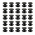 Croc Rivets Button DZS ELEC 30PCS Black Replacement Strap Repair Fastener Button for -Styled Shoes, Unisex Classic Clog, Garden Shoes, Replacement Rivets Button