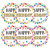 Anwyll Happy Birthday Stickers,Confetti Birthday Stickers,60Pcs 2Inch Birthday Party Favors Present Stickers,Self-Adhesive Round Stickers Label for Adult Kids Student,Gift Bag,Gift Wrap,Envelope,Cards