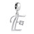 TGLS Sparkling Initial E Letter Charm Clear Crystal Alphabet Dangle Beads Compatible With Pandora Charms Bracelets