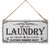 ZOVSON self-service Laundry Room Decor Vintage Metal Sign Wall Art Hanging Sign Rustic Farmhouse Home Decor for Washroom, Bathroom 5X10 Inch