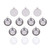 UNICRAFTALE 10 Sets 25mm Flat Round Tray Pendants Making 304 Stainless Steel Pendant Cabochon Settings and Transparent Glass Cabochons Metal DIY Pendant Findings for Women Necklaces Jewelry Making
