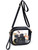 HWKJMY Clear Crossbody Bag Stadium Approved - Clear Purse for Women, Clear Bag for Concerts Sports Events Festivals (Black)