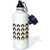 3dRose wb_6287_1"Cute Penguin White Print" Sports Water Bottle, 21 oz, White