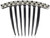 Caravan Twist Comb with Jet and Crystal Swarovski Stone, 0.5 Ounce