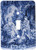 3dRose LLC lsp_34728_1 French Blue Toile I Single Toggle Switch