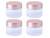 4 Pack Frosted Glass Jar Cosmetic Cream Jar Bottle Makeup Sample Container Empty Travel Pot Jar For Lotion Lip Balms (50g/1.7oz)