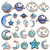 40 Pcs Assorted Gold Plated Enamel Cat Moon Star Celestial Charm Pendant DIY for Earrings Necklace Bracelet Jewelry Making and Crafting (A652) 40 Pcs Assorted Gold Plated Enamel Cat Moon Star Celestial Charm Pendant DIY for Earrings Necklace Bracelet Jewelry Making and Crafting (A652)
