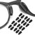 OPUGIT Eyeglass Nose Pads, Adhesive Anti Slip Eyeglasses Nose Grips with Airbag,3.2mm Thickness for Eyeglasses Sunglasses Reading Glasses,10 Pairs,Black