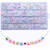 Amaney 810pcs Colorful Letter Beads 6x6mm Cube Acrylic Alphabet Beads and Cristal Line for Jewelry Making Bracelets Necklaces Key Chains