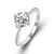 EVER FAITH 925 Sterling Silver Classical Round Cut .46ct Solitaire Cubic Zirconia Wedding Accessory Band Engagement Ring for Women Clear - Size 8