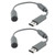 2 Pack Replacement Dongle USB Breakaway Cable for Xbox 360 Wired Controllers, Extension Adapter Cable for Xbox 360 - Grey