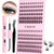 DIY Lash Extension Kit 2 Styles Lash Clusters 150pcs Eyelash Extension Kit D Curl Individual Lashes Wispy Natural 8-16mm Eyelash Clusters Lash Kit with Lash Bond and Seal and Lash Applicator for DIY Eyelash Extension at Home (KIT-2 STYLES-D-8-16)