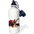 3dRose wb_48977_1 African Safari with Elephant, Giraffe and Zebra Sports Water Bottle, 21 oz, White