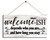 Welcome-ISH Signs Hanging Wooden Plaque, Welcome Sign for Front Door, Funny Rustic Farmhouse Home Decor Porch Entryway Accent (6 x 12 Inch) (White)