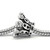 Crown Charm Bead W/clear Rhinestones for Snake Chain Charm Bracelet