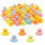 50 Pcs Multicolor Mini Rubber Ducks Baby Bath Toy ,Children Squeak and Float Colored Small Ducks in Bulk Jeep Ducks Toddlers Shower Duck Decorations Party Favors