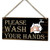 Bathroom Please Wash Your Hand Sign, 10" x 5" Printed Wood Door Hanging Plaque Decor, Home Farmhouse Rustic Bathroom Toilet Decor Wooden Sign, Bathroom Wall Art Decor Christmas Gift -28