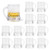 BARGIFTS Mini Beer Mugs Bulk Shot Glasses Beer Glasses 2 oz Clear Plastic Beer Glasses with Handles,Reusable Beer Glasses for Drinking(Plastic,12 Pcs)