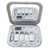 Multifunction Cable Card USB Adapter Box Kit with Mirror USB Type-C Charging and USB C to USB A Light Micro USB Conversion Connector for Travel Charging PC Data Transfer - White