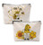 NEGIGA Bee My Gnomie Cute Honey Bee Gnome Hives Truck Makeup Bag Cosmetic Bags with Zipper Pouch Travel Toiletry Case,Gifts for Bee Lovers Gnome Lovers Women,Funny Beekeeper Gifts,Set of 2