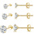 Sterling Silver Stud Earrings Set for Womens Mens Girls, Hypoallergenic 3 Pairs 14K Gold Plated Small Round Simulated Diamond Cubic Zirconia CZ Studs for Cartilage Tragus Multi Piercing Ears 3mm / 4mm / 5mm Sterling Silver Stud Earrings Set for Womens Mens Girls, Hypoallergenic 3 Pairs 14K Gold Plated Small Round Simulated Diamond Cubic Zirconia CZ Studs for Cartilage Tragus Multi Piercing Ears 3mm / 4mm / 5mm