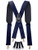 Tool Belt Suspenders- Heavy Duty Work Suspenders for Men, Adjustable, Comfortable and Padded -Includes- Tool Belt Loops and Strong Trigger Snap Clips by ToolsGold (Blue)
