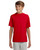 A4 Youth Cooling Performance Crew Neck Interlock T-Shirt, Scarlet Red, Medium