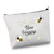 JXGZSO Honey Bee Makeup Bag With Zipper Bee Lover Gifts For Women Bee Cosmetic Bag