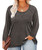 RITERA Womens Plus Size Tops Side Slit Tunic Ladies Crewneck Shirt Plain Fall Lightweight Casual Blouse Dark Gray For Leggings Xl 14W 16W