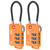 TSA Approved Cable Luggage Locks, Re-settable Combination with Alloy Body