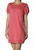 Ultra Flirt Womens Coral Pouf Crew Neck Mini Shift Dress Juniors S