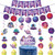 Outer Space Birthday Party Decorations Astronaut Happy Birthday Banner Space Solar System Whirls Hanging Swirl Space Ship Alien Planet Hanging Cake Toppers For Boys Kids Space Theme Birthday Party