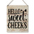 Bathroom Sign Gift Farmhouse Hello Sweet Cheeks Wooden Hanging Sign Plaque Rustic Wall Art Decor for Home Bathroom Decoration 10 x 8 Inches