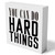 You Can Do Hard Things Wooden Box Sign Decorative Inspirational Quote Wood Box Sign Home Decor Rustic Farmhouse Square Desk Decor Sign for Shelf 5 x 5 Inches