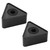 2 Pieces Microphone Stand Interview Microphone Logo Interview Mic Microphone Flag Station Log Triangle Cube Microphone Logo Flag Station Desktop Mic Stand, Black