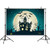 Allenjoy 7X5ft Halloween Photography Backdrop Party Photo Booth Backdrop Castle Pumpkin Rip Night Background Children,Adult