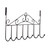 Cabilock 1pc Hanging Hooks Bathroom Hooks Towel Hanger Towel Hook Hooks Traceless Row Hooks Storage Hanger Rack