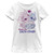 Disney Lilo & Stitch Cute and Fluffy Girl's Solid Crew Tee, White, Large