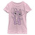 Disney Lilo & Stitch Big Angel Girl's Solid Crew Tee, Light Pink, X-Large