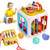 Baby Montessori Toys for 1 Year Old: 7 in 1 Multifunction Toddler Learning Toy Activity Cube with Sensory Shape Sorter Colorful Stacking Building Blocks Pull String Birthday Gift Boys Girls 12+ Months