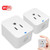 WiFi Smart Plug, Mini Wireless Smart Outlet, Compatible with Amazon Alexa & Google Assistant, No Hub Required Smart Socket, Timing Function, Remote Control Your Devices Anywhere, 2 Pack