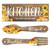 3 Pieces Kitchen Decor Gift Wooden Thankful Grateful Blessed Wall Decor Maple Pumpkin Hanging Wall Art Signs Fork and Spoon Rustic Farmhouse Sunflower Kitchen Decor for Home (Light Brown, Pumpkin)