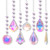 Colorful Crystal Suncatcher - 7PCS Hanging Crystal Sun Catchers with Chain for Windows Suncatcher Prism Ball Pendant Rainbow Maker for Home Garden Office Decor Women Gift