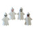 DOITOOL 4pcs Halloween Lights Cute Ghost Led Lamp Ghost Neon Signs Halloween Ghost Lamps Table Topper Battery Night Light Decorative Lamps Portable Shop Sign White Child Button Battery