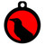 Cute Dog Cat Pet ID Tag - "Raven" - Personalize Colors and Your Pet Info
