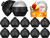 10 Pcs Ice Ball Maker Mold Round Ice Cube Mold with Built in Funnel 2.5 Inch Silicone Sphere Whiskey Ice Mold Black Easy Release Ice Ball Maker Circle Ice Cube Tray for Bourbon Cocktail Wine Coffee