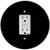 Rikki Knight RND-GFISINGLE-163 Round Single GFI Light Switch Plate, Black