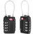 Diyife TSA Luggage Locks, [Upgrade Version][2 Pack] TSA Approved Suitcase Lock 4-Digit Re-settable Combination Lock, Cable Backpack Locks, Code Lock for Travel Suitcase Luggage Bag Lockers (Black)