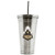 NCAA Purdue Boilermakers 17oz Double Wall Stainless Steel Thermo Tumbler with Straw