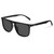 VANLINKER Polarized Square Sunglasses for Men Women Dark Shades with UV Protection for Driving Matte Black Frame